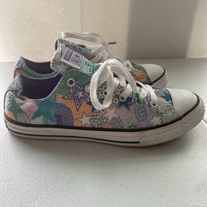 Converse Chuck Taylor All Star Canvas Sneakers Junior Size 5 Star Pattern